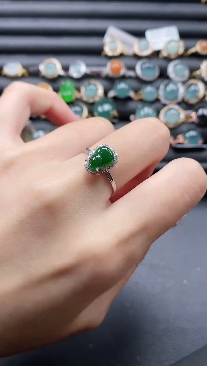 【闪购商品】翡翠戒指银S925镶嵌1111