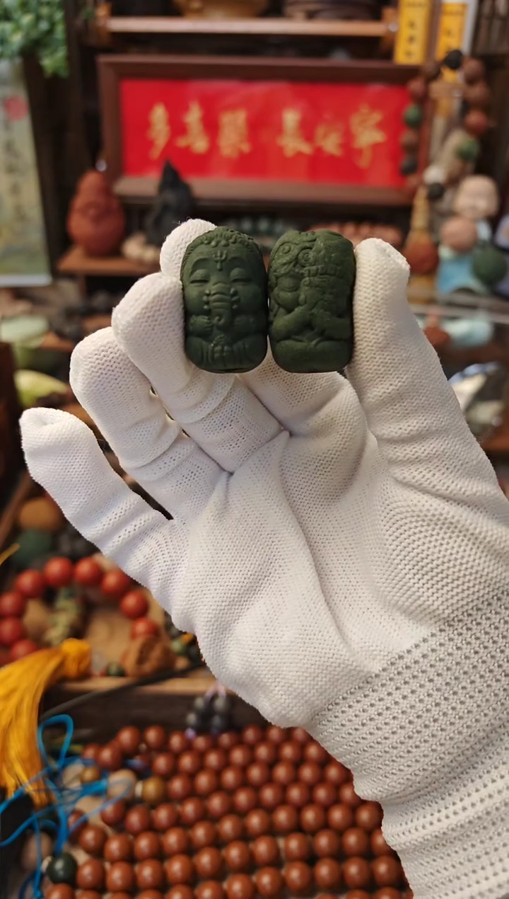 【闪购商品】五方绿色扎基象神香牌两个