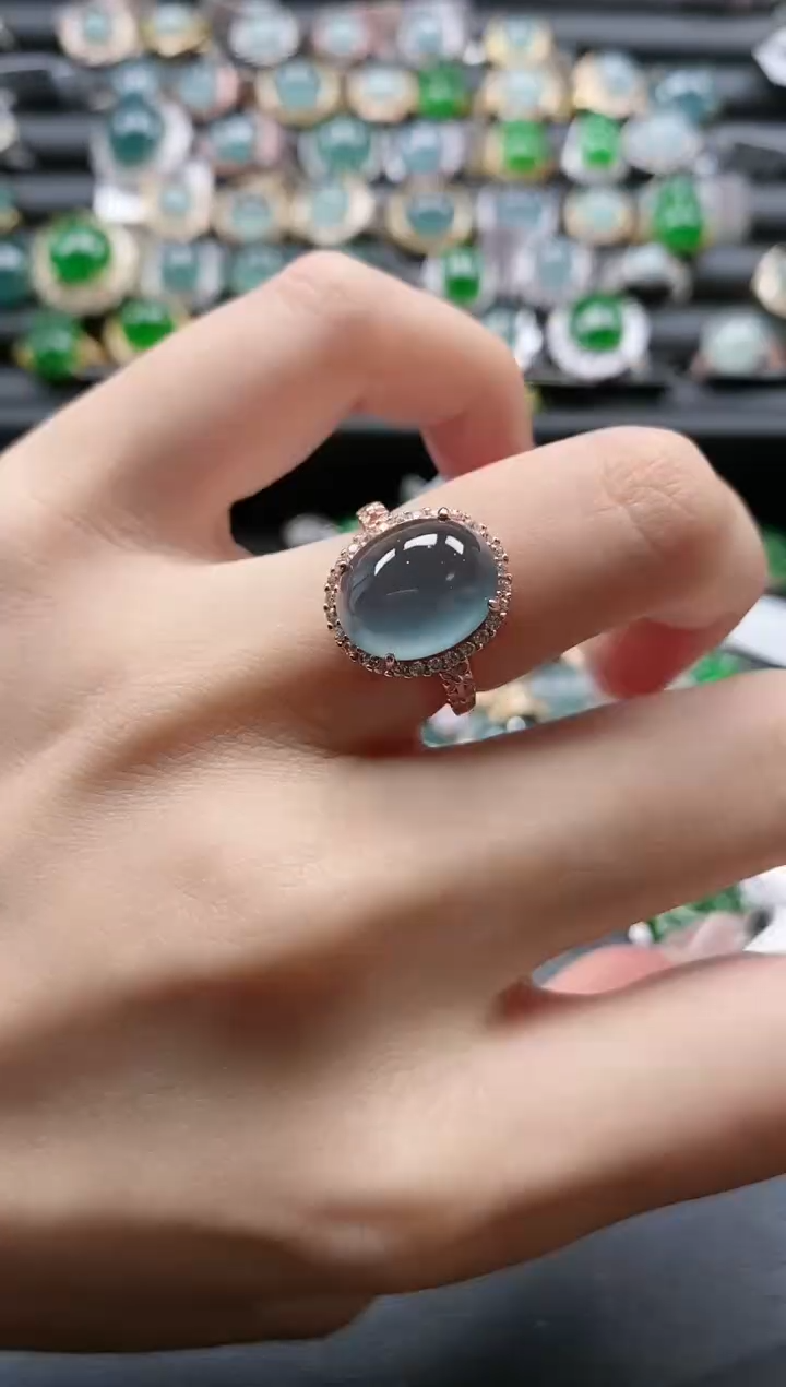 【闪购商品】翡翠戒指银S925镶嵌51511