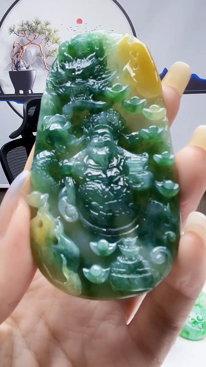 未镶嵌定制翡翠毛货挂件73