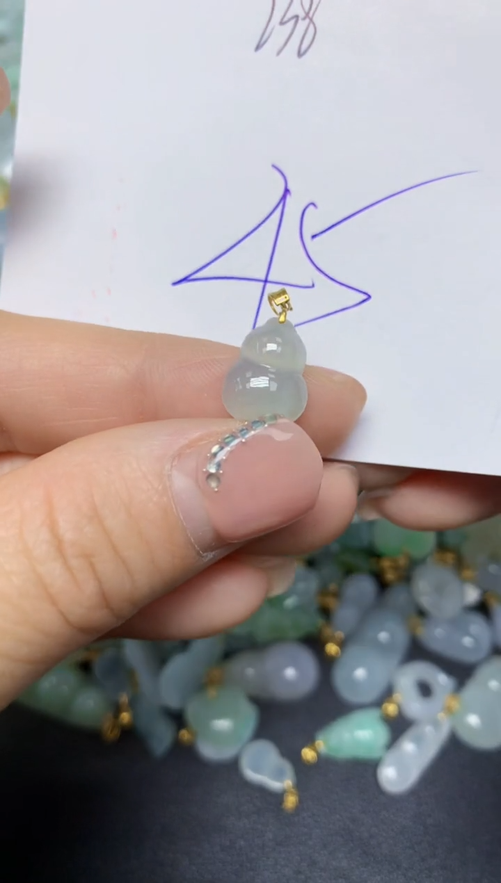 【闪购商品】翡翠挂件18K金镶嵌 天然翡翠A货