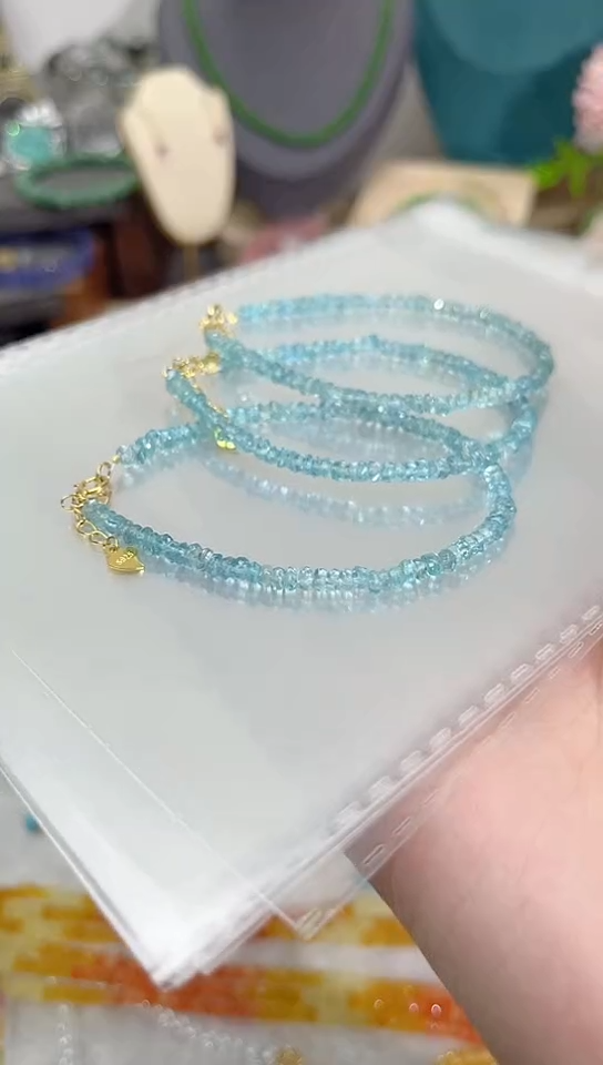 【闪购商品】磷灰石手链银S925镶嵌刻面69