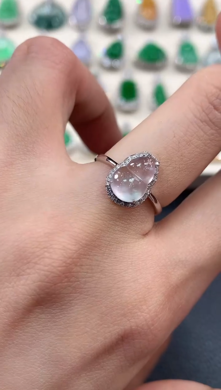 【闪购商品】翡翠戒指18K金镶嵌B54   