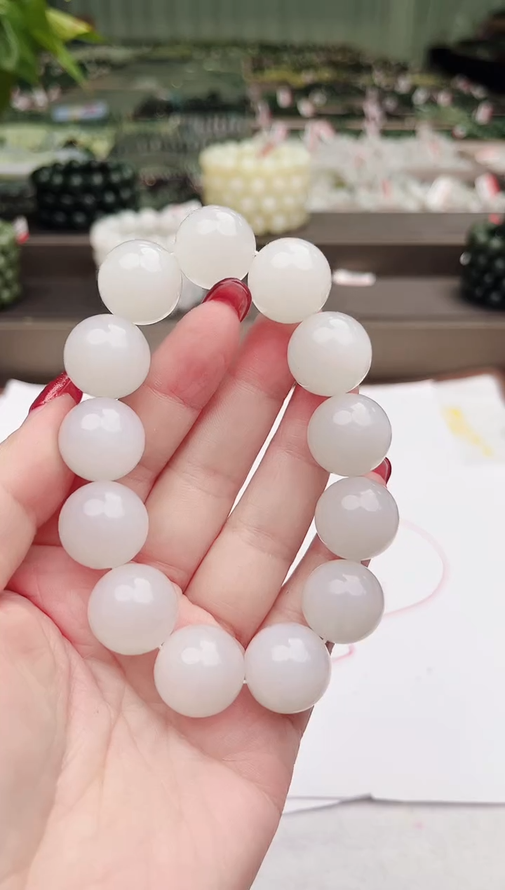 【闪购商品】和田玉手串未镶嵌纯天然和田玉新疆且末天泰18