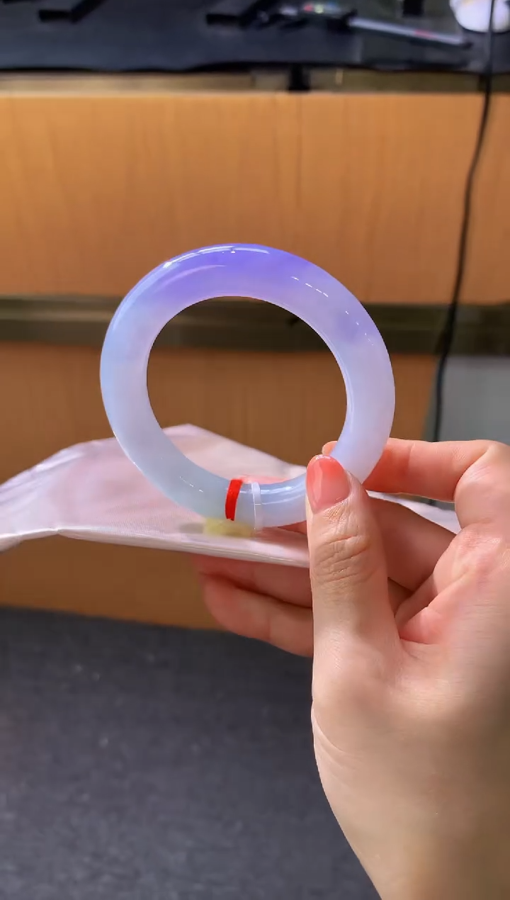 未镶嵌手镯翡翠-Q3 圈口54.7 全款17.6万 定金2万