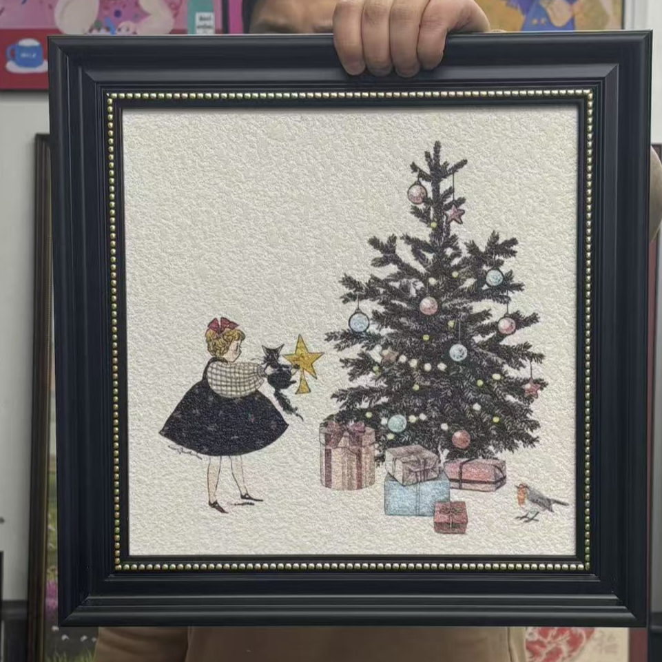 法式复古奶油风客厅卧室装饰画新年礼物床头斗柜挂画4040