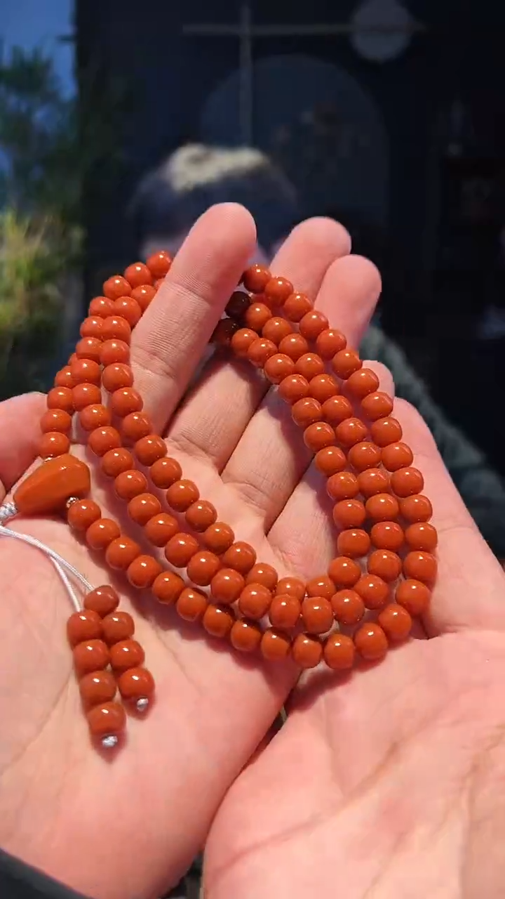 【闪购商品】南红玛瑙手串未镶嵌7+108柿子黄