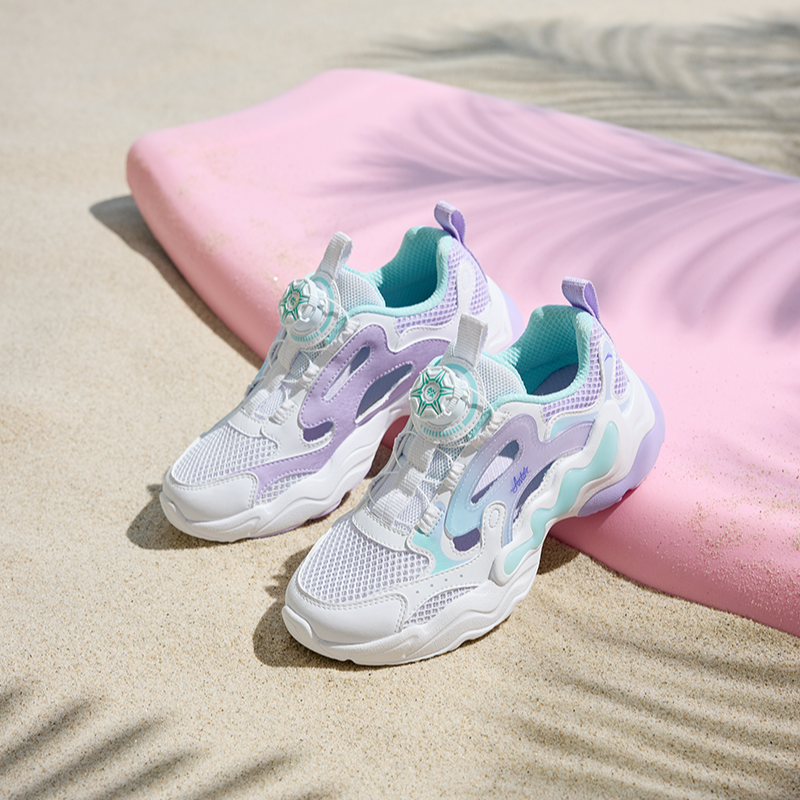 安踏儿童女大童框子鞋2025夏新款透气舒适防滑耐磨青少年包头凉鞋