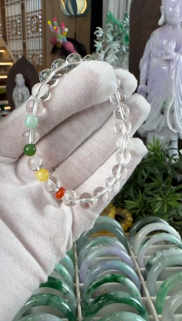 未镶嵌挂件翡翠手串水 晶