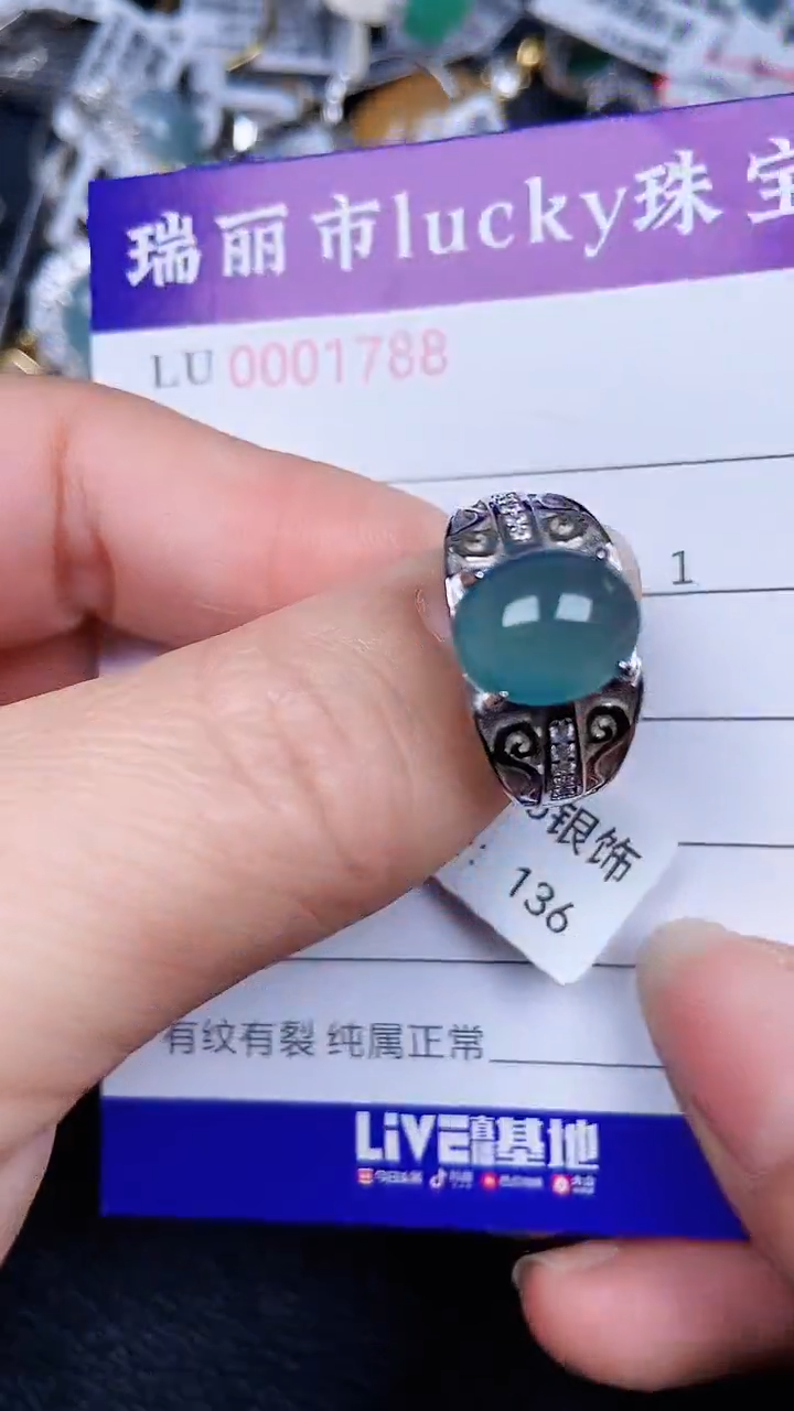 颈饰银S925镶嵌翡翠788