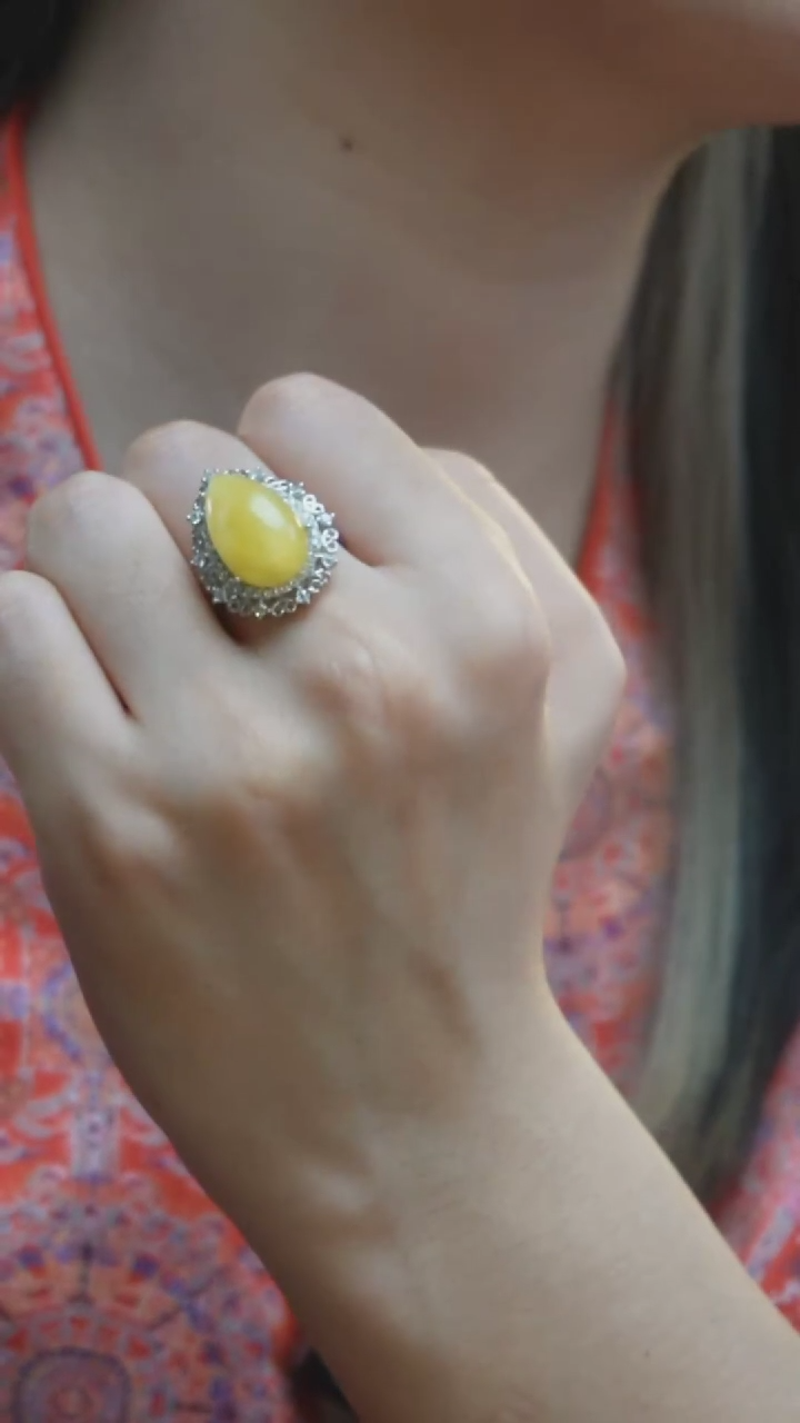 【闪购商品】蜜蜡裸石未镶嵌Z31戒指