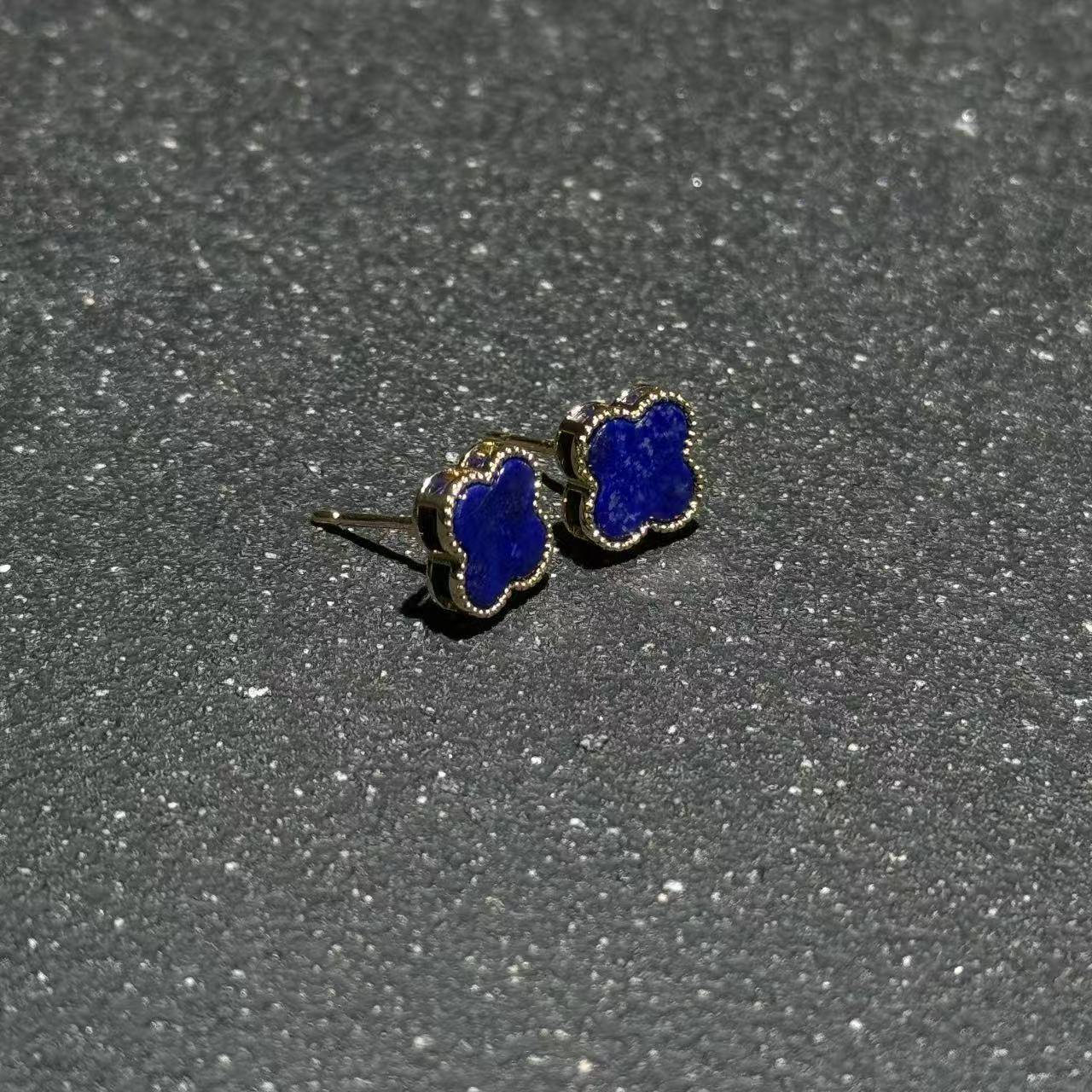 青金石四叶草耳钉DS111402-多样性发其一