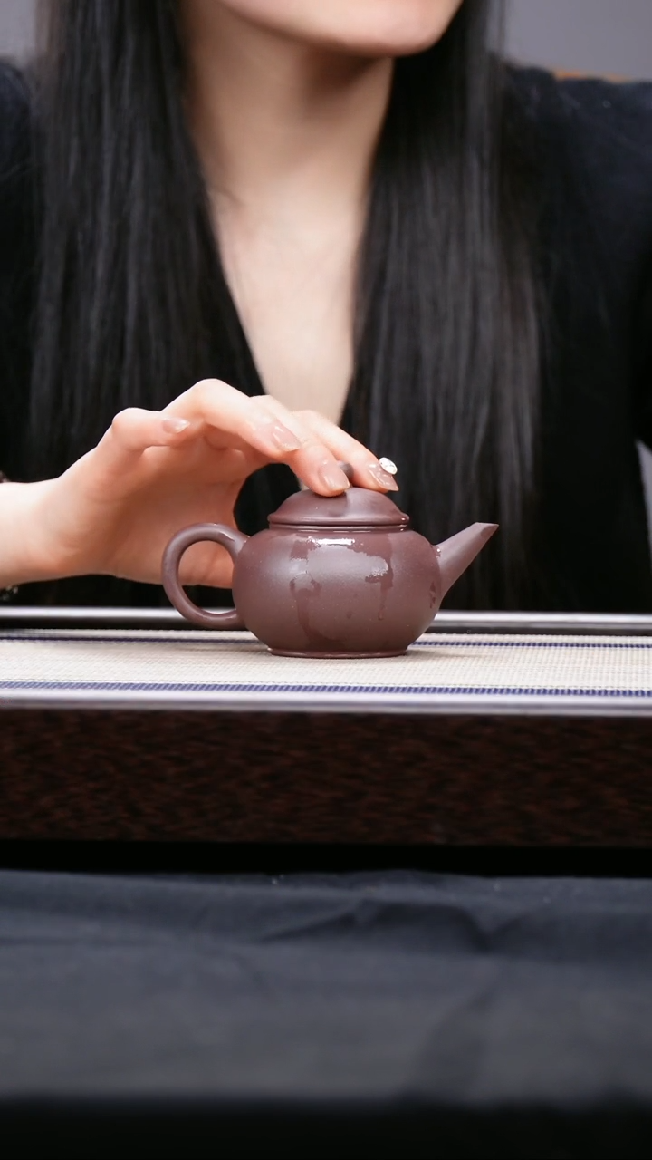 【闪购商品】紫砂茶壶低槽青 水平壶 