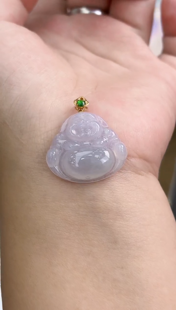 【闪购商品】翡翠颈饰18K金镶嵌多样性发其一