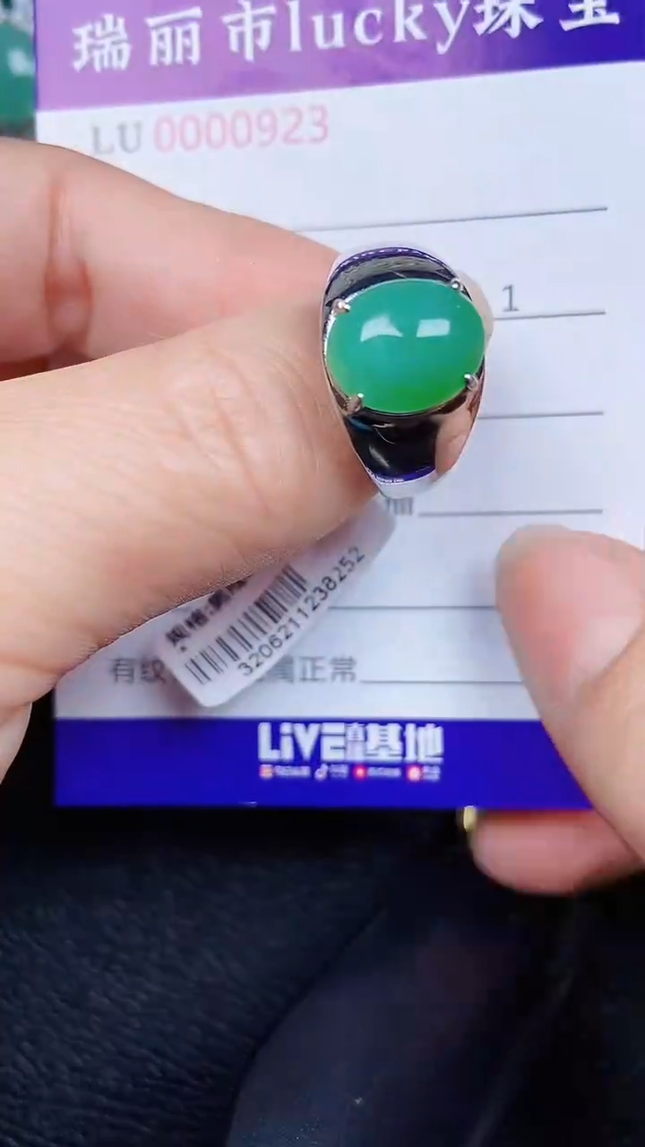 颈饰银S925镶嵌翡翠0933