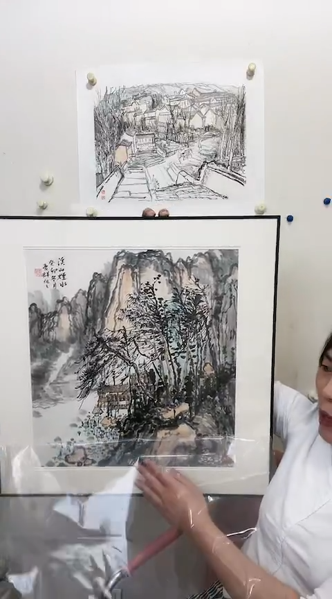 【闪购商品】国画带框小品山水画