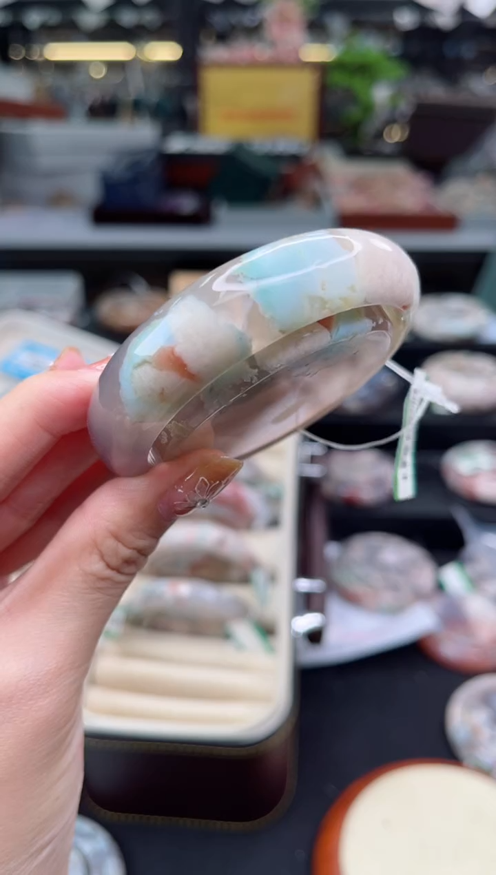 【闪购商品】石英质玉手镯未镶嵌53圈口（赠品镯心）S941407