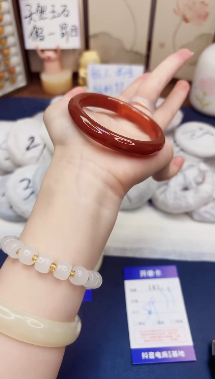 石英质玉手镯未镶嵌181-玛瑙-圈口56
