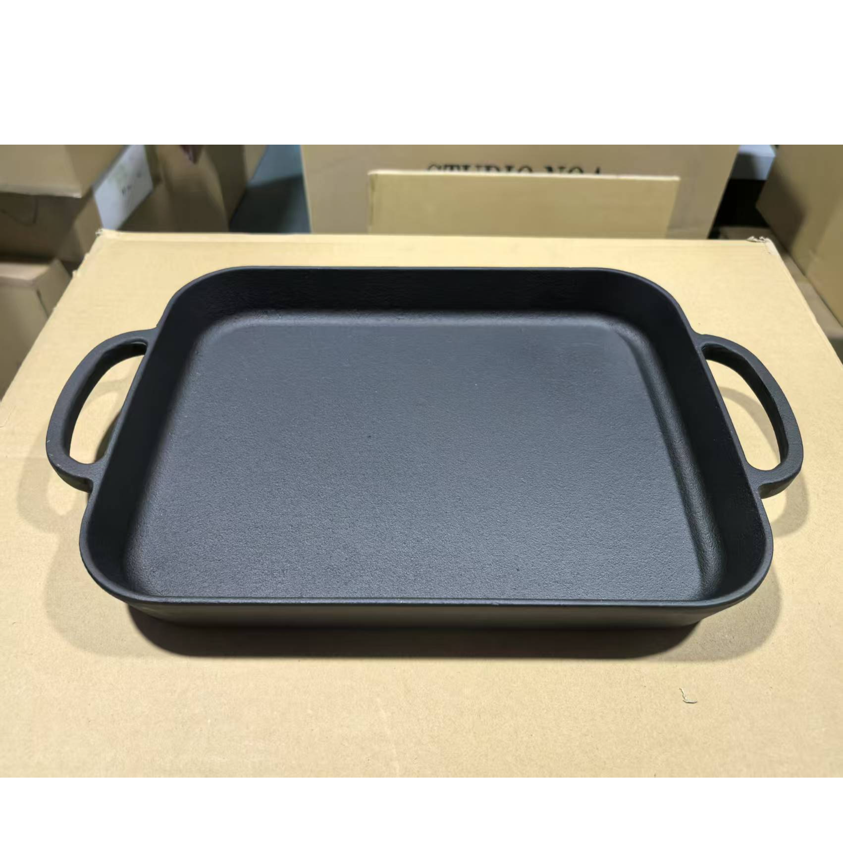 日本原装进口南部池永铸铁长方型无涂层煎烤燃气灶电磁炉通用平底