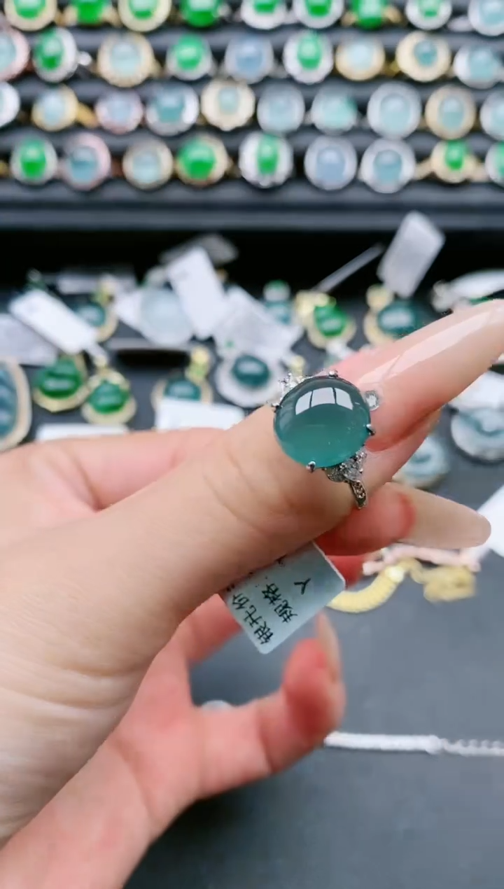 【闪购商品】翡翠戒指银S925镶嵌1111111