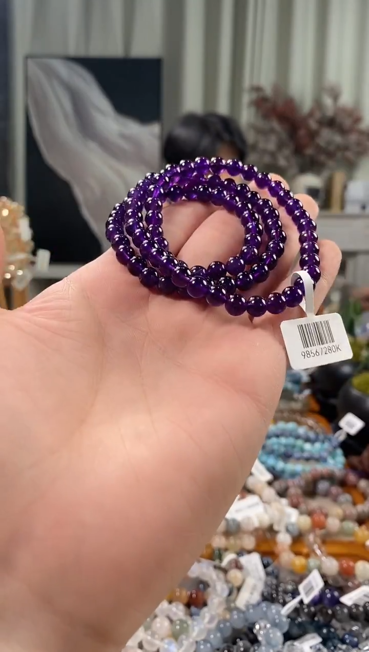 未镶嵌手链水晶乌拉圭紫水晶