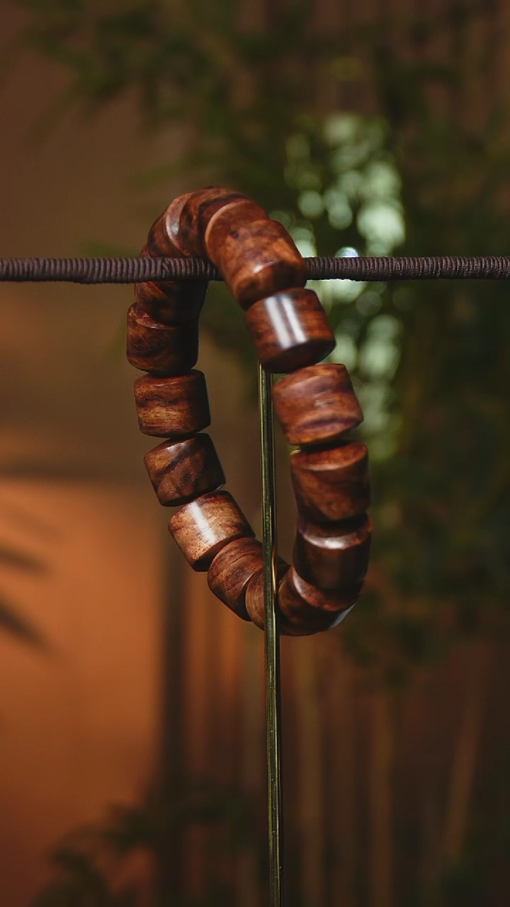 【闪购商品】黄花梨/降香黄檀手串/手链海南黄花梨1.5cm桶珠