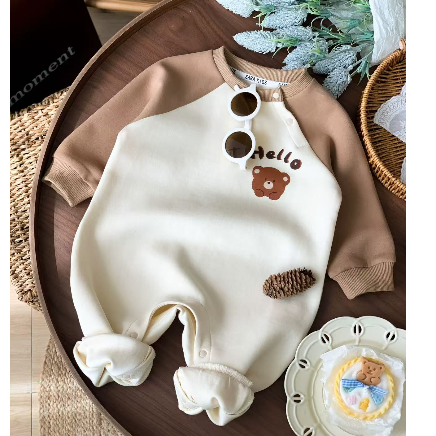 婴儿衣服春装洋气满月宝宝哈衣爬服春秋款韩版可爱幼儿连体包屁衣