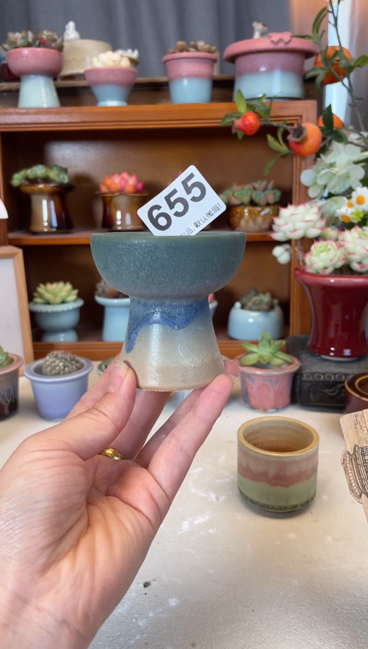 瓷片656知木小芳花盆