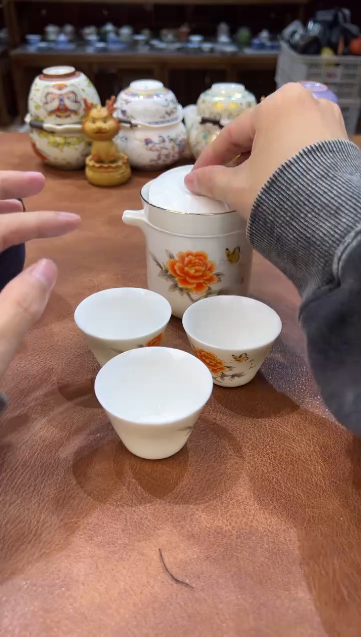 真的很便宜会开片的旅行茶具