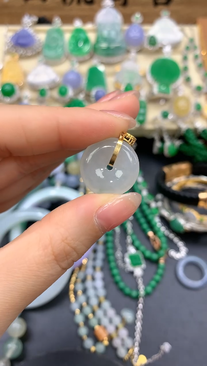 【闪购商品】翡翠颈饰18K金镶嵌156-中国好珍宝