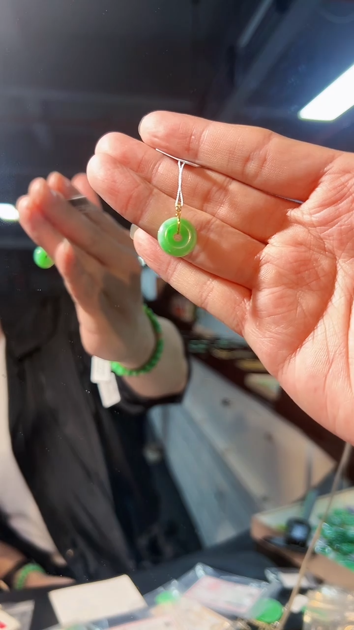 【闪购商品】翡翠颈饰18K金镶嵌缅料A货/支持复检/一件