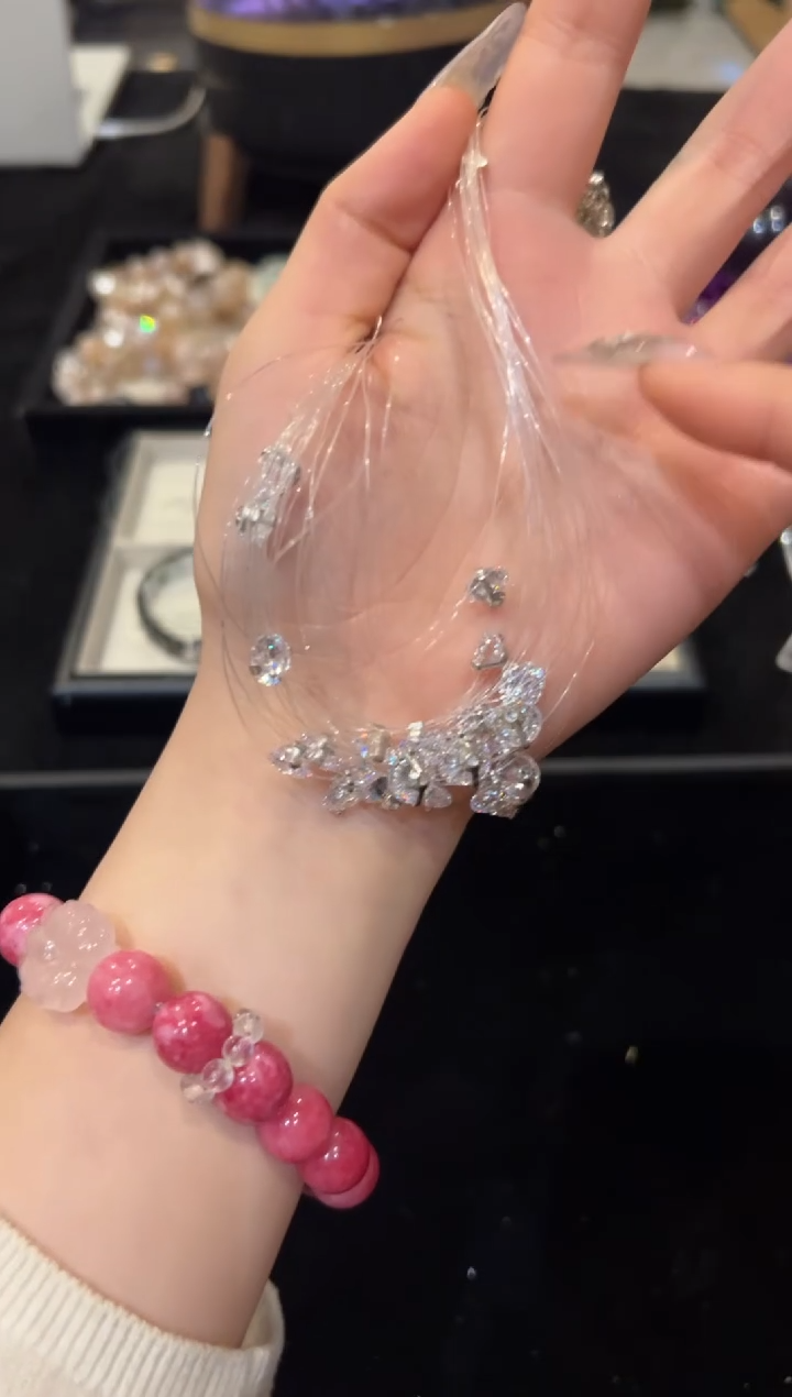 项链未镶嵌水晶鱼线项链