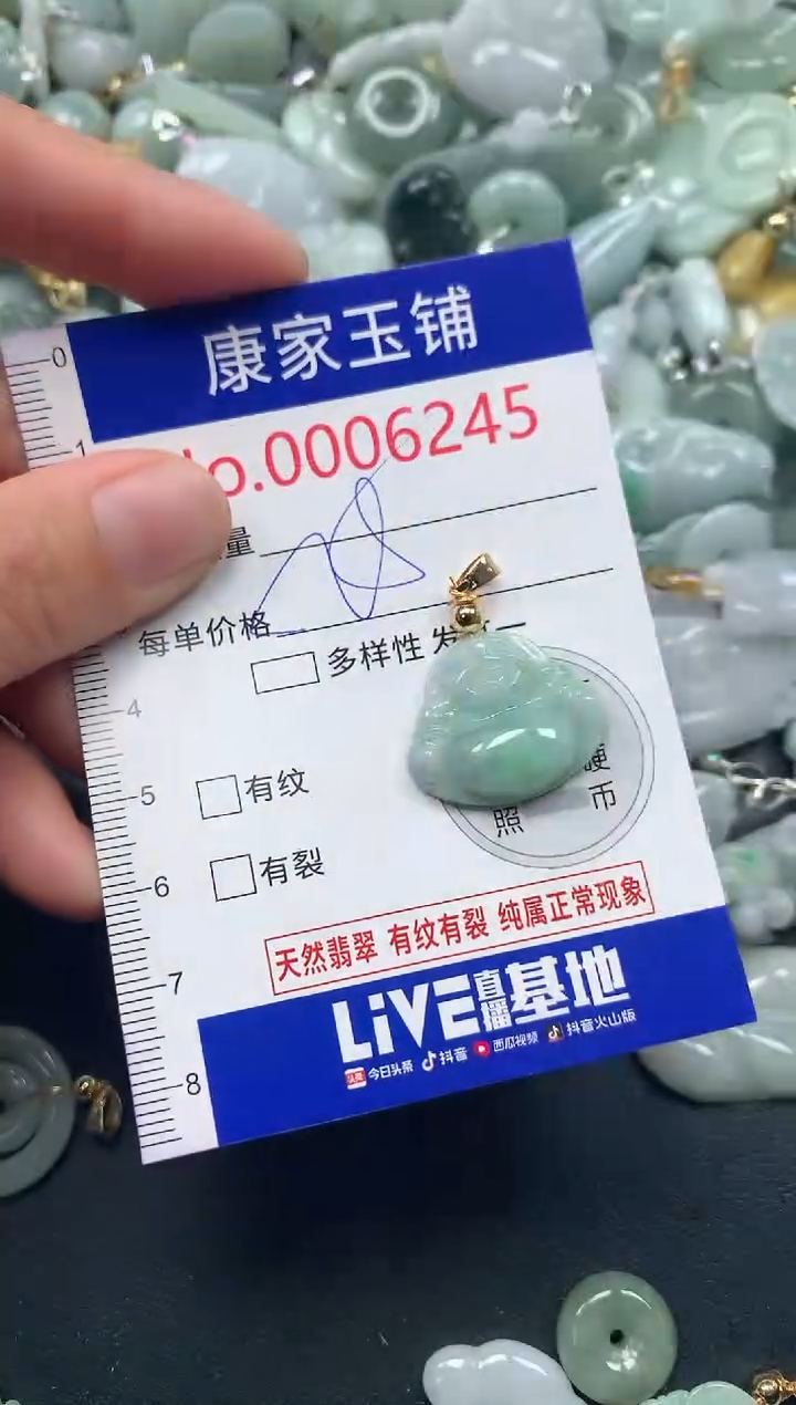 吊坠(不含链)未镶嵌翡翠6245