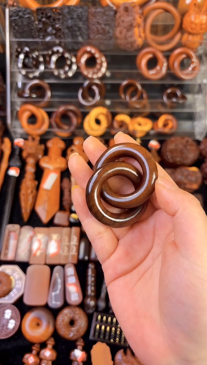 雷枣木玉化料乾坤圈  素圈2.5