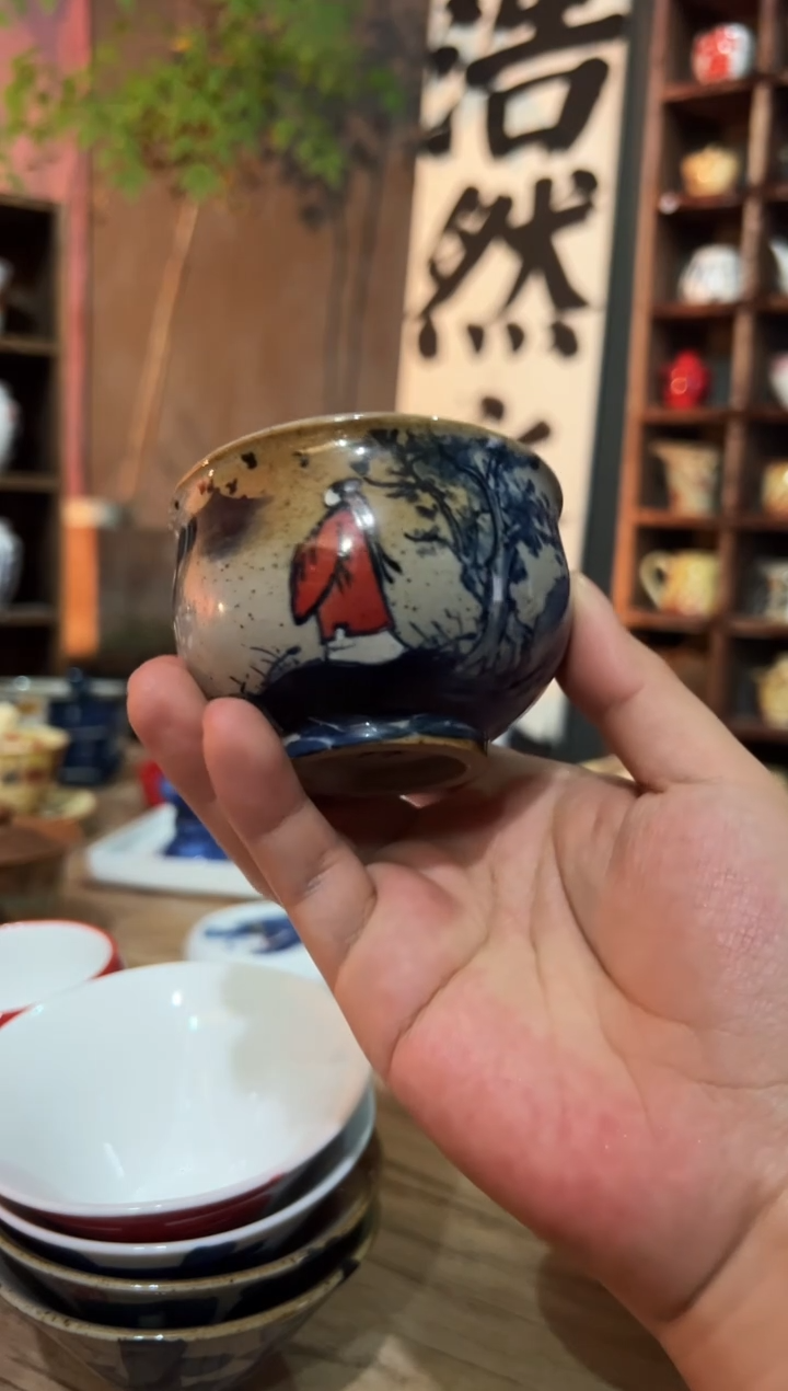 观云听雨原创手绘茶具