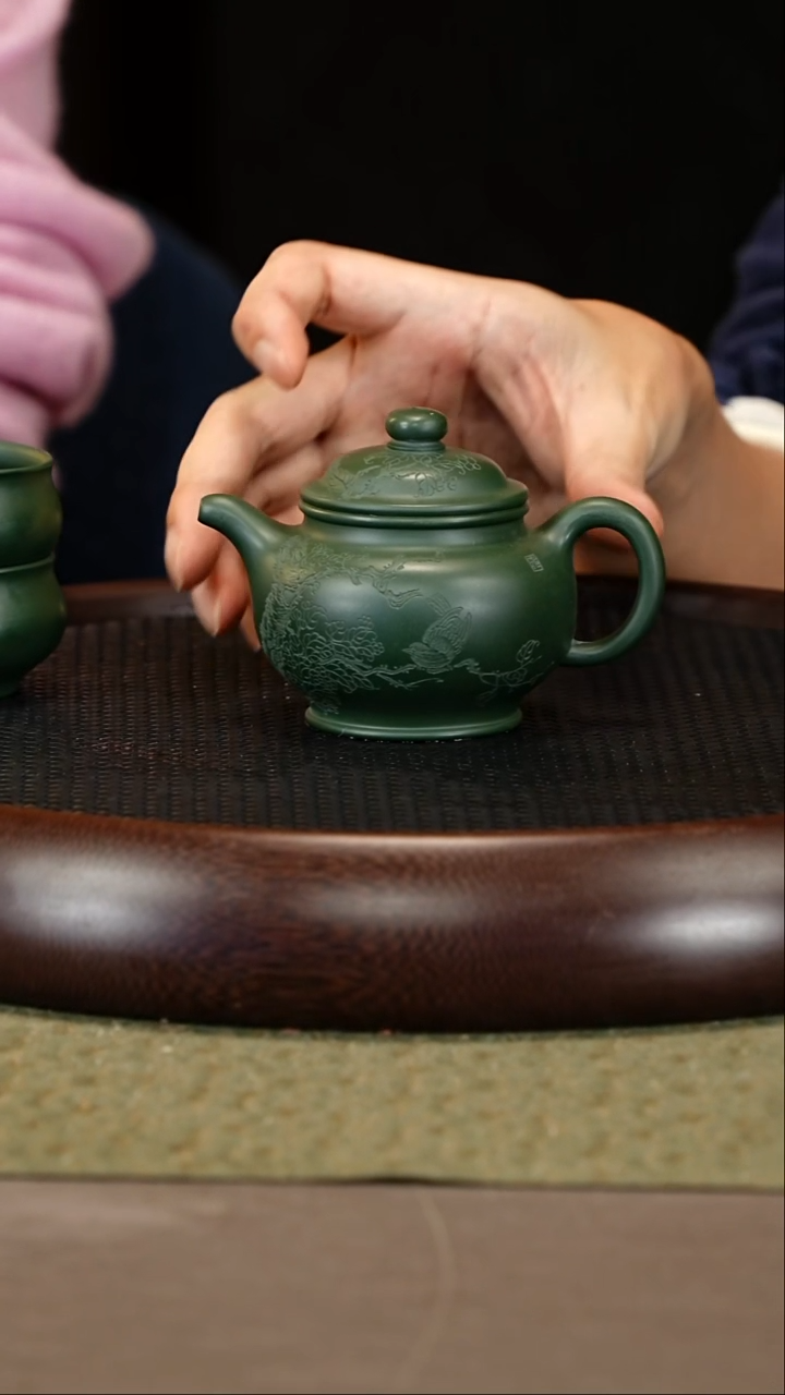 茶壶紫砂25 惠慧老绿泥 掇只 160cc