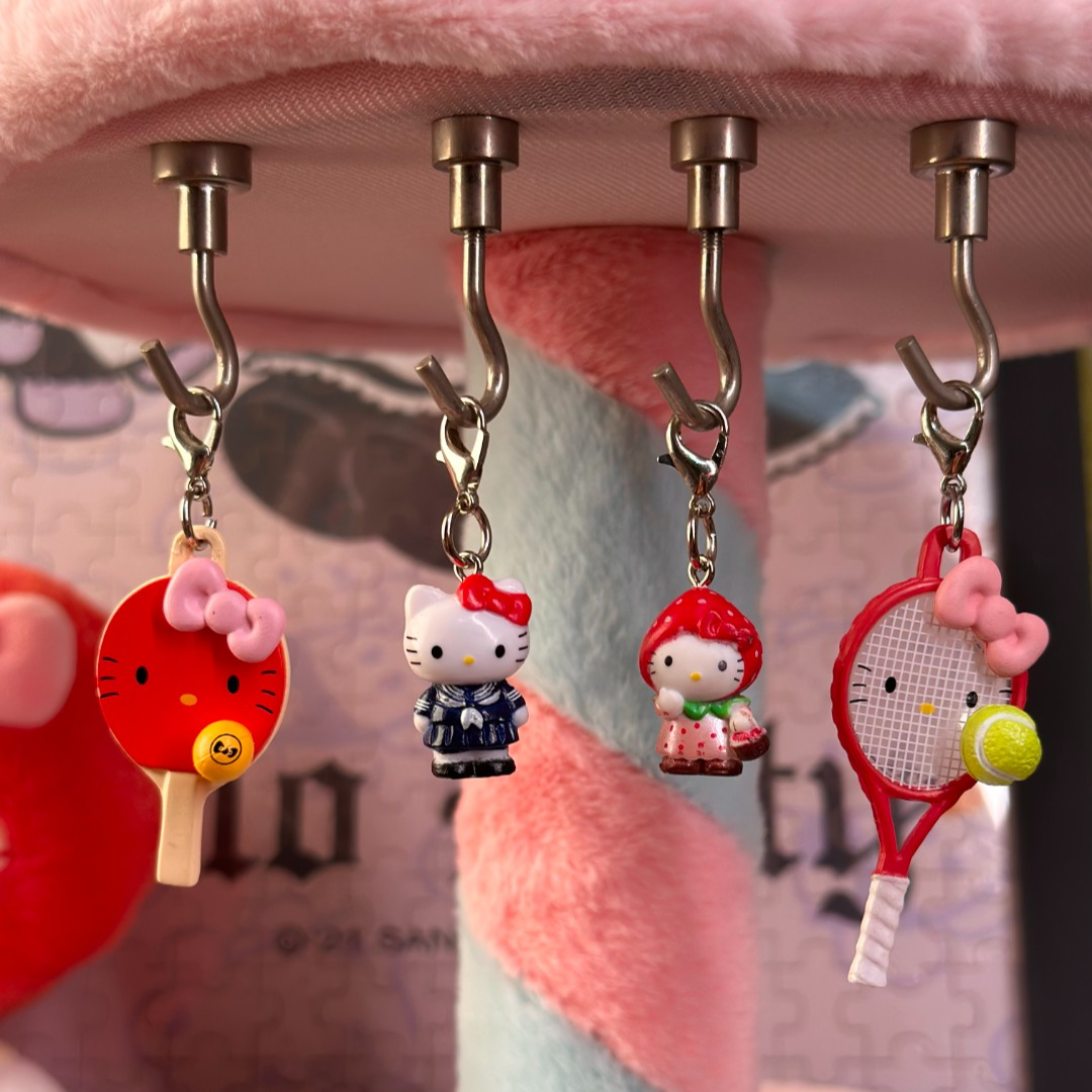 迷你仿真网球拍 乒乓球拳套 运动风公仔DIY手工材料 钥匙扣配件