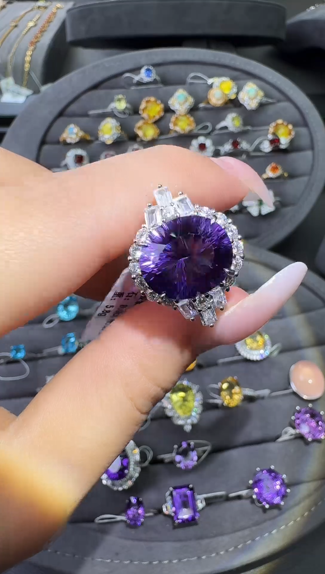 银S925镶嵌戒指水晶8.0ct【七天鉴赏期】