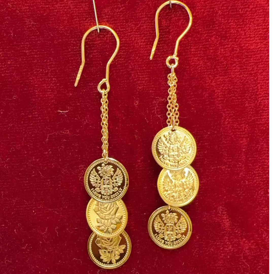 合金亚克力耳饰 女人最喜欢的首饰时尚金色银镀金耳坠