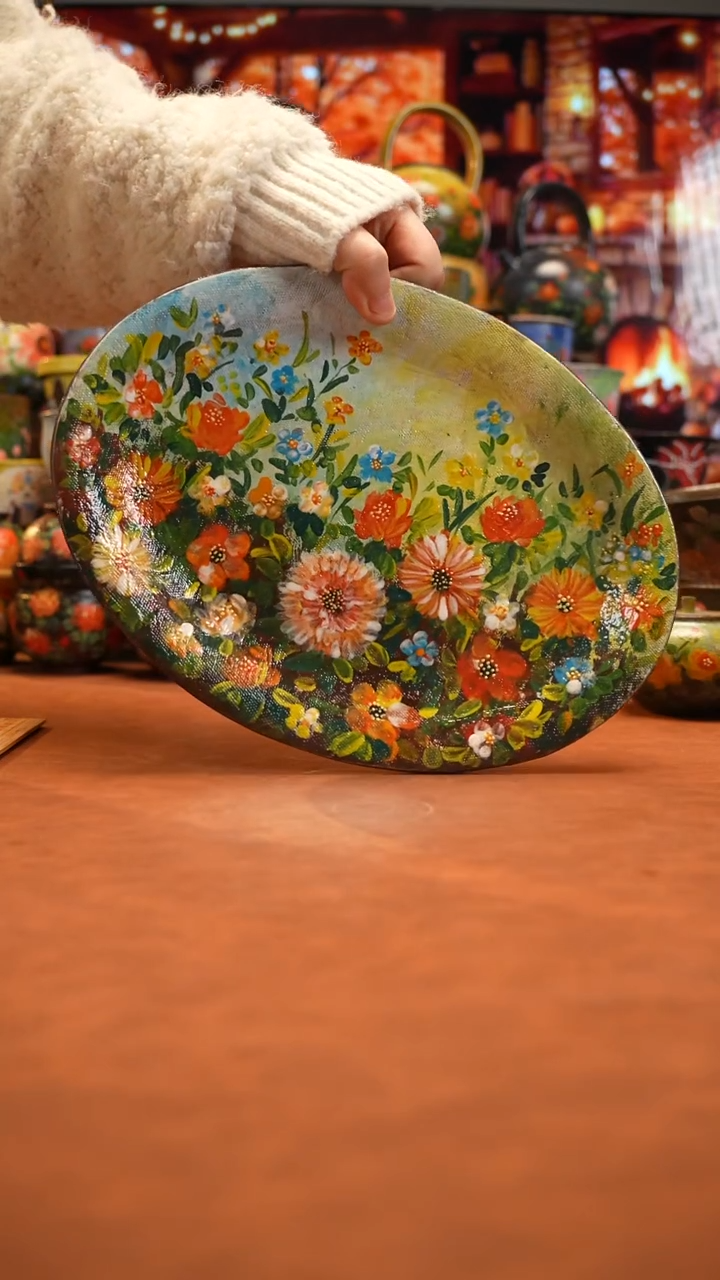 油画   釉下彩  盘