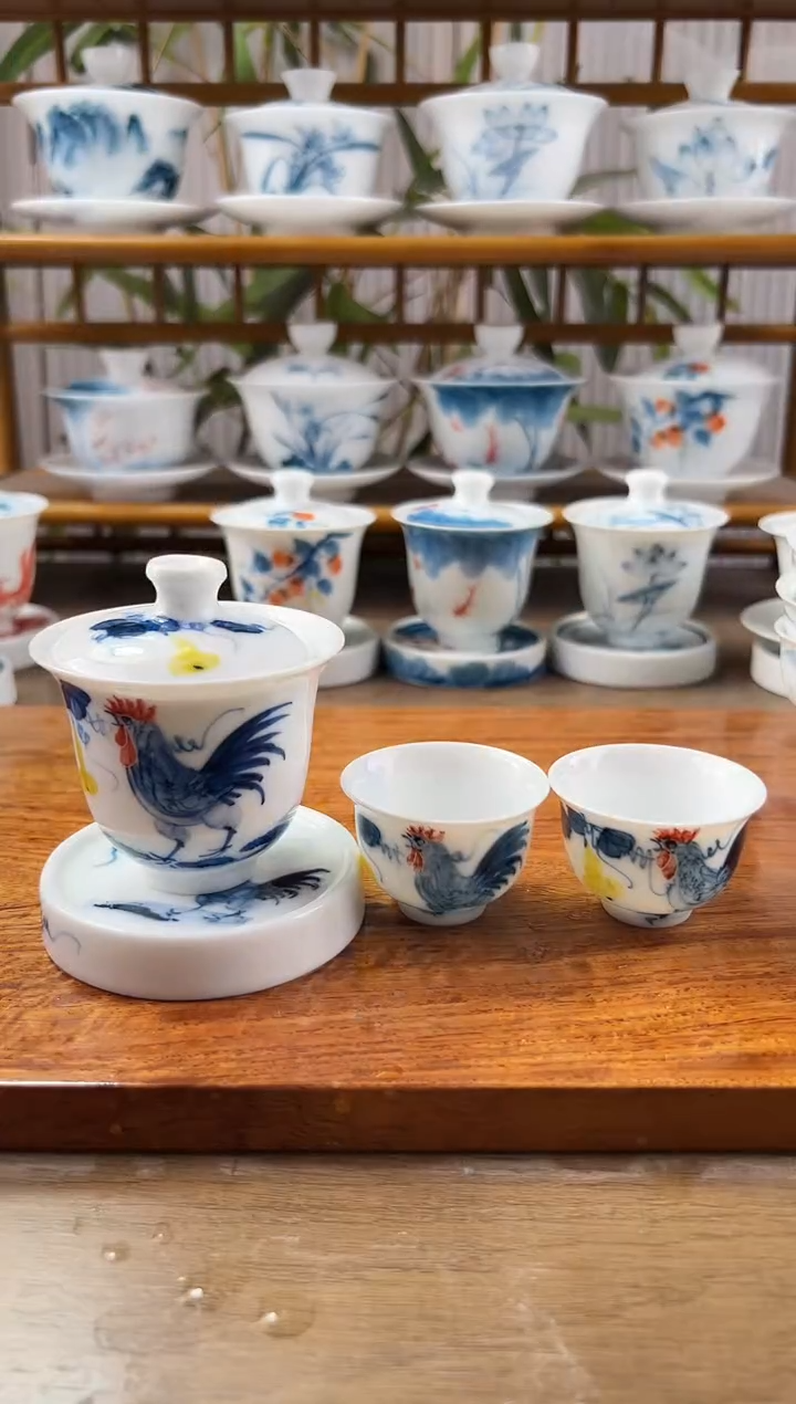 全品公鸡二才美人备+小盖置+小美人杯2个