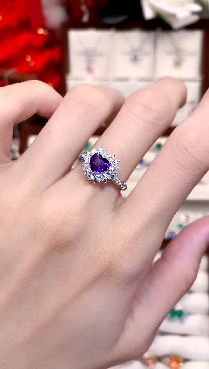 【闪购商品】彩色蓝宝石戒指18K金镶嵌1.11ct/天然宝石/七天无理由