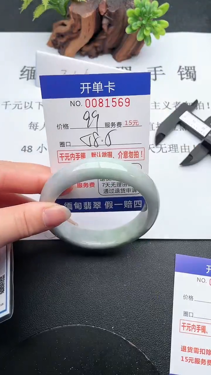 【闪购商品】翡翠手镯未镶嵌69天然翡翠A货