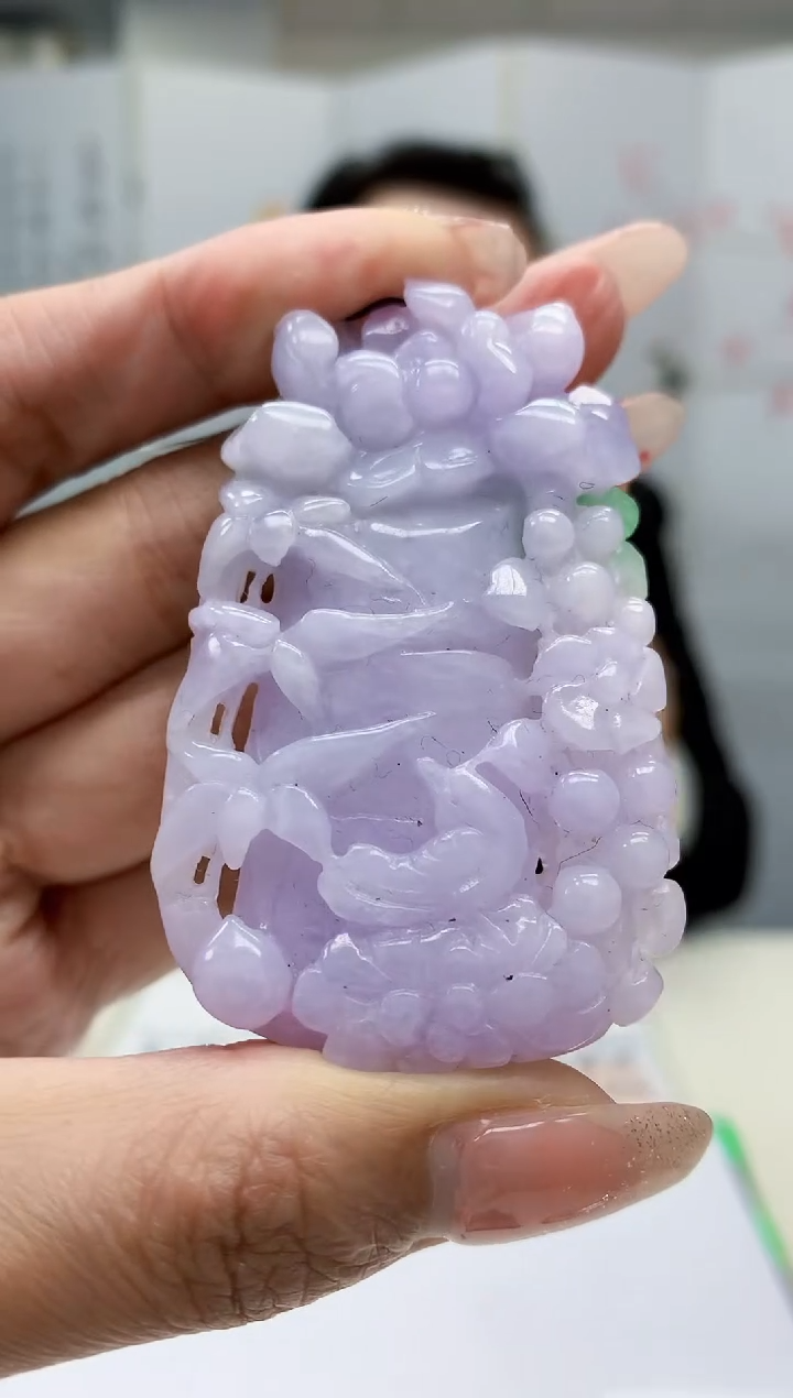 【闪购商品】定制翡翠未镶嵌5155MM-毛货挂件93