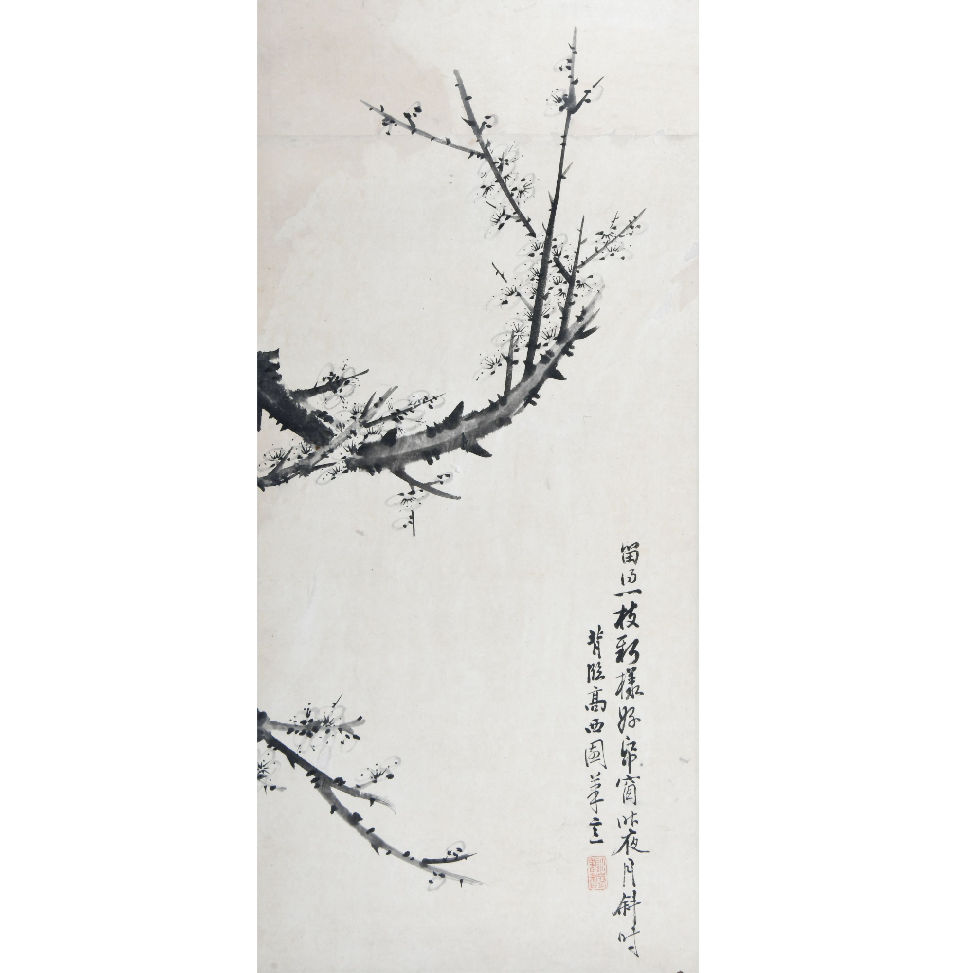LOT.002【墨梅】纸本镜片B0502-456预展手绘专场