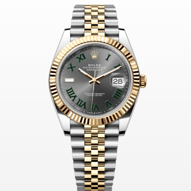 99新 Rolex/劳力士  22全套/日志126333/灰盘绿萝/41表径