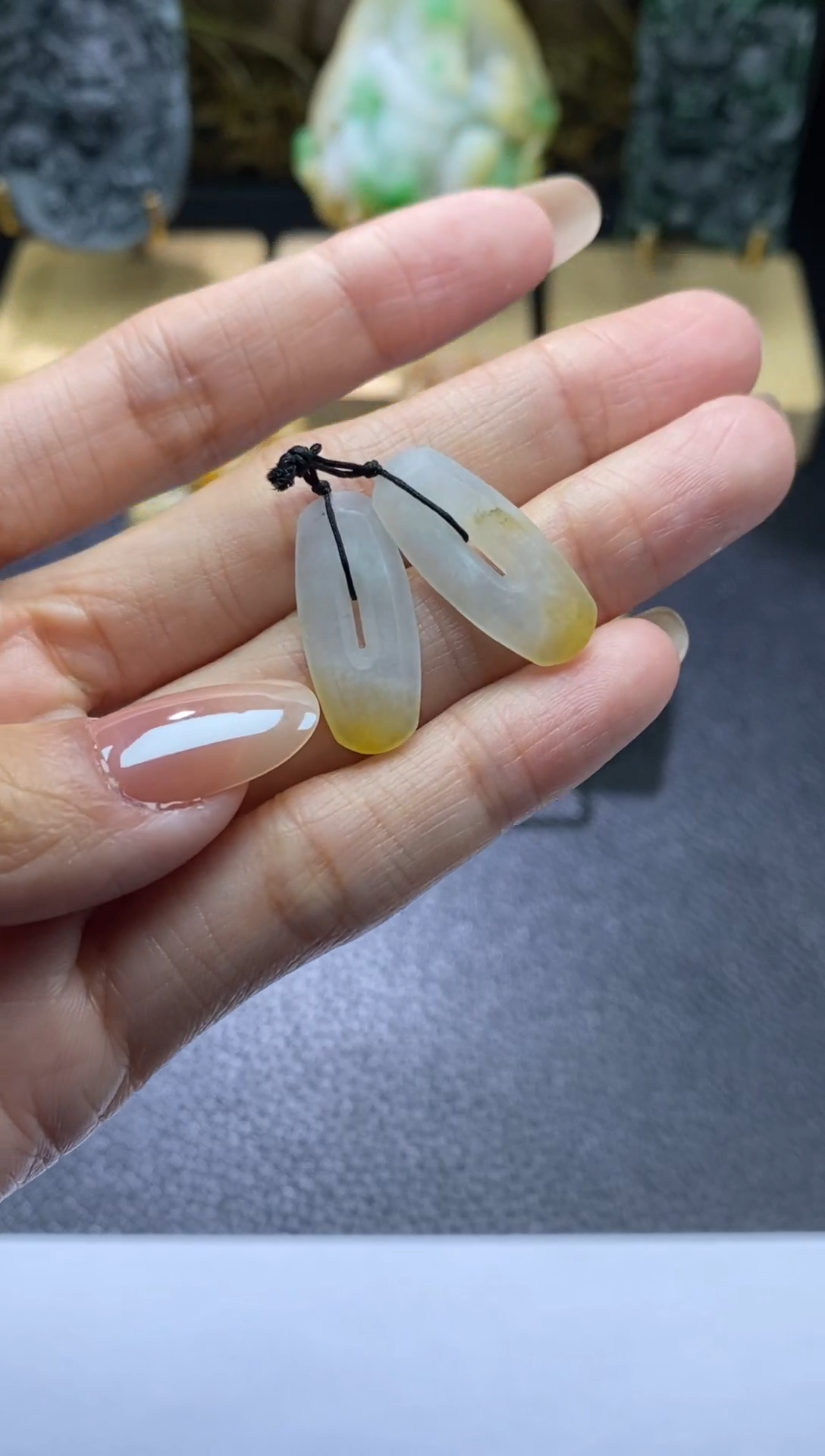 【闪购商品】定制翡翠未镶嵌耳饰