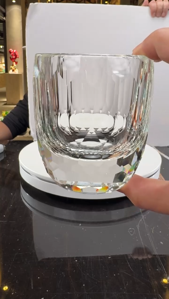 摆件07001026-2净料水晶威士忌杯