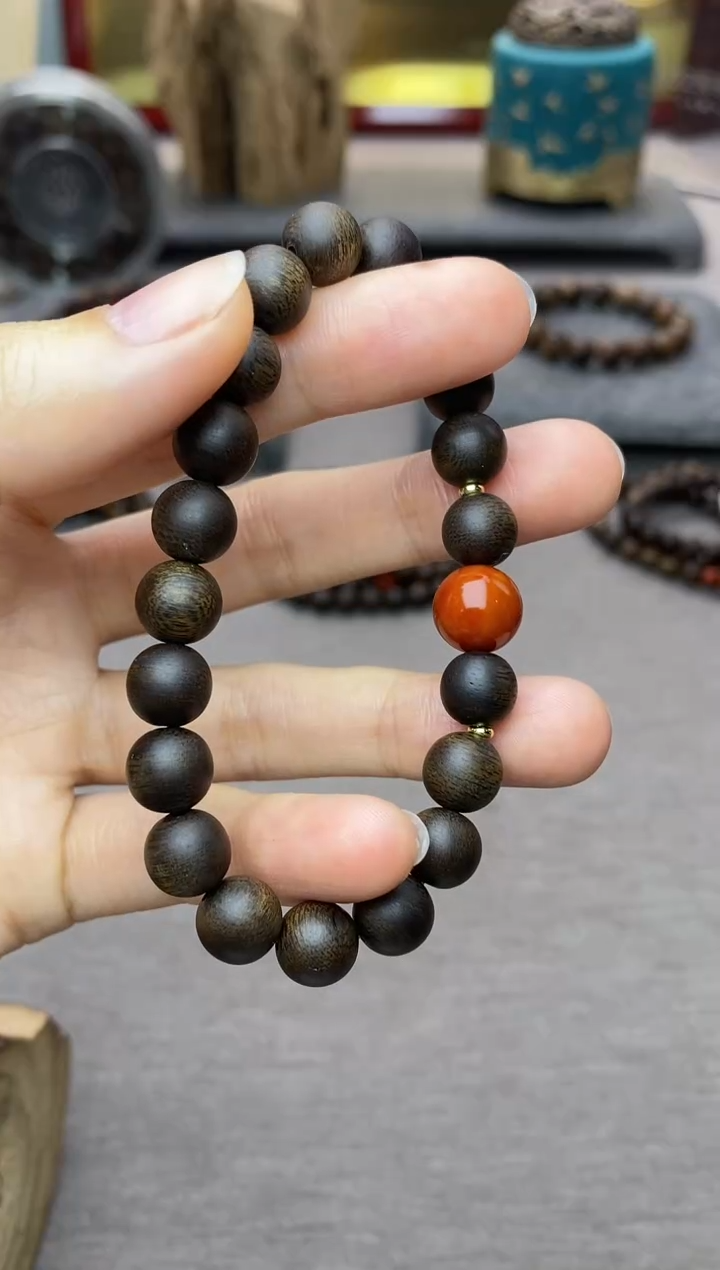 【闪购商品】沉香手串单圈越南芽庄白棋楠0.8 沉水