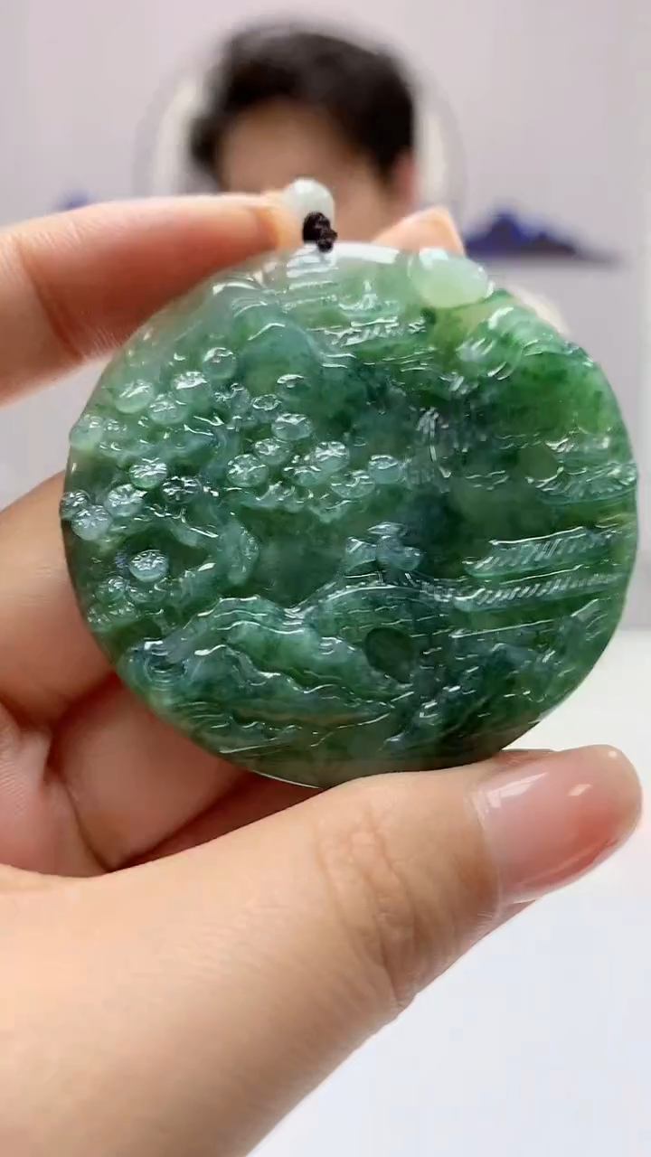 【闪购商品】定制翡翠未镶嵌1502ms-毛货挂件162